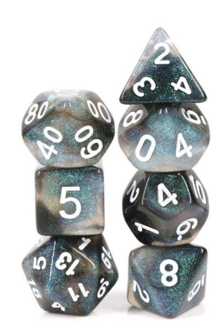 Foam Brain Everclear Aurora Poly 7 Dice Set | Odin's Place