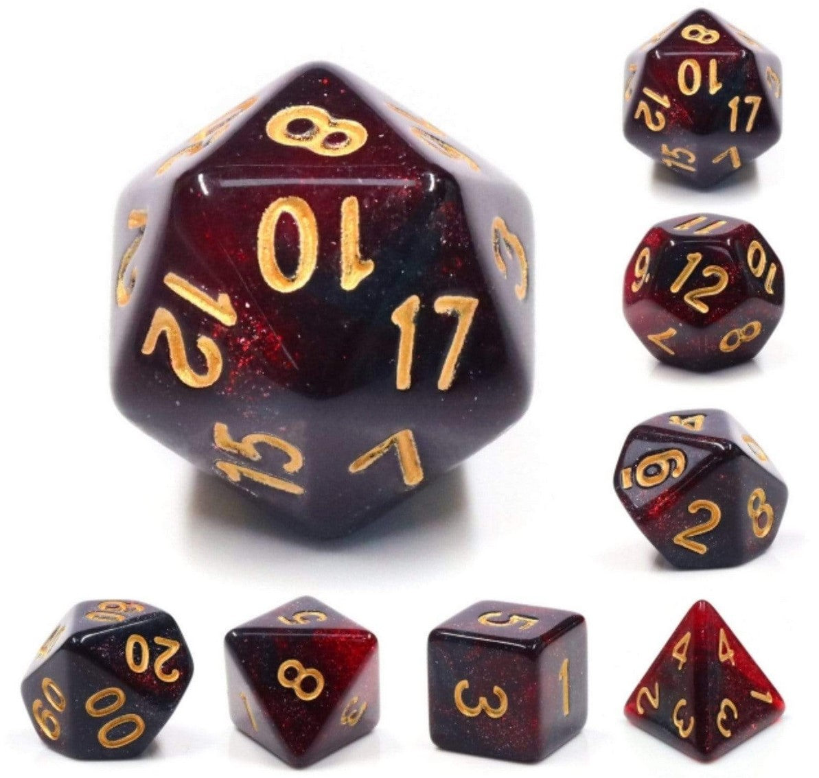 Foam Brain Bloody Mary Poly 7 Dice Set | Odin's Place