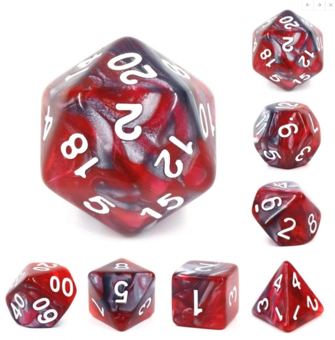 Foam Brain Dragon's Blood Poly 7 Dice Set | Odin's Place