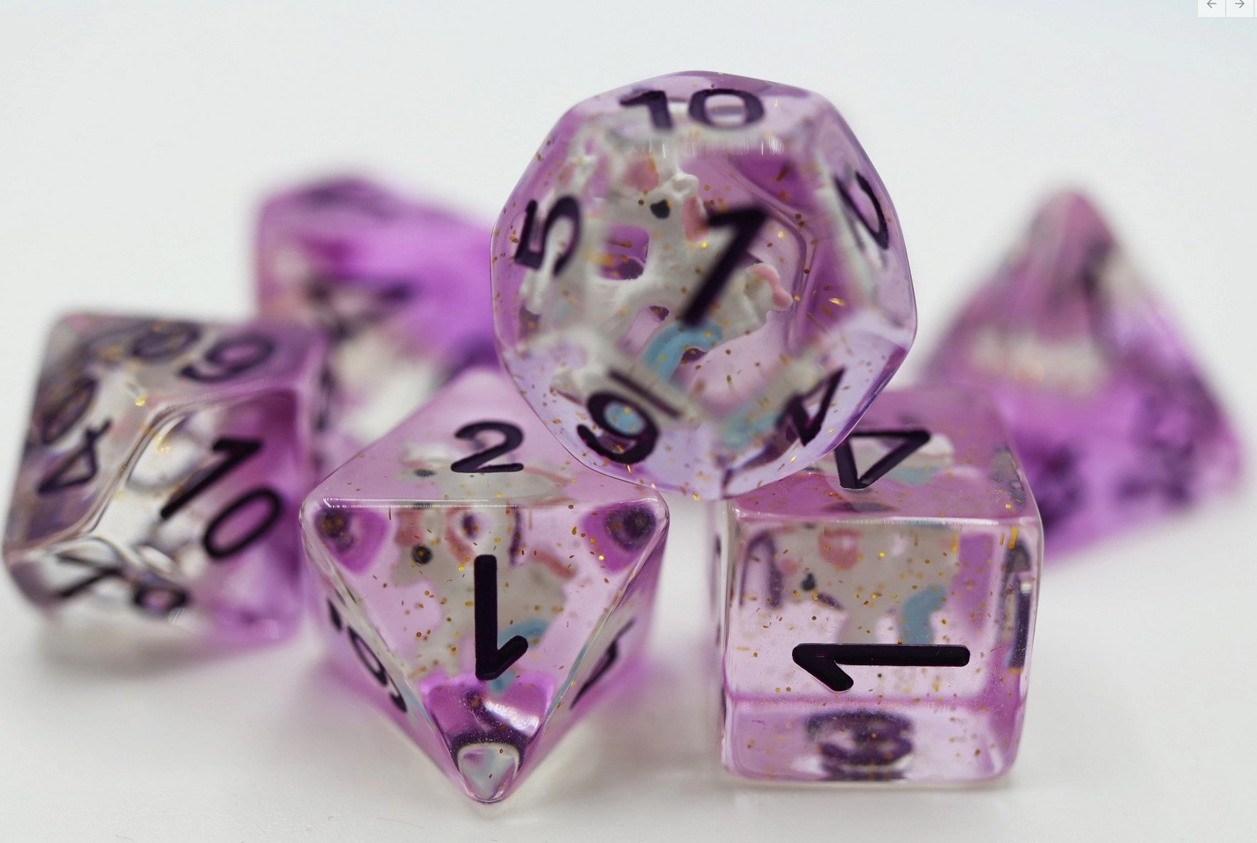 Foam Brain Purple Unicorn Poly 7 Dice Set | Odin's Place