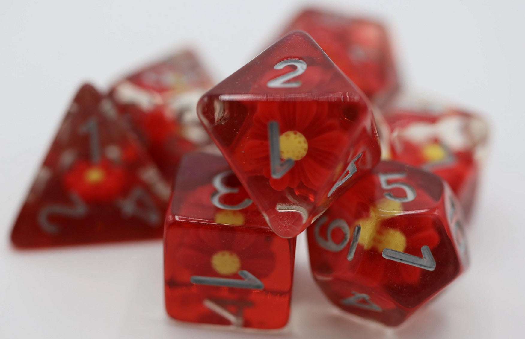Foam Brain Scarlet Daisy Poly 7 Dice Set | Odin's Place