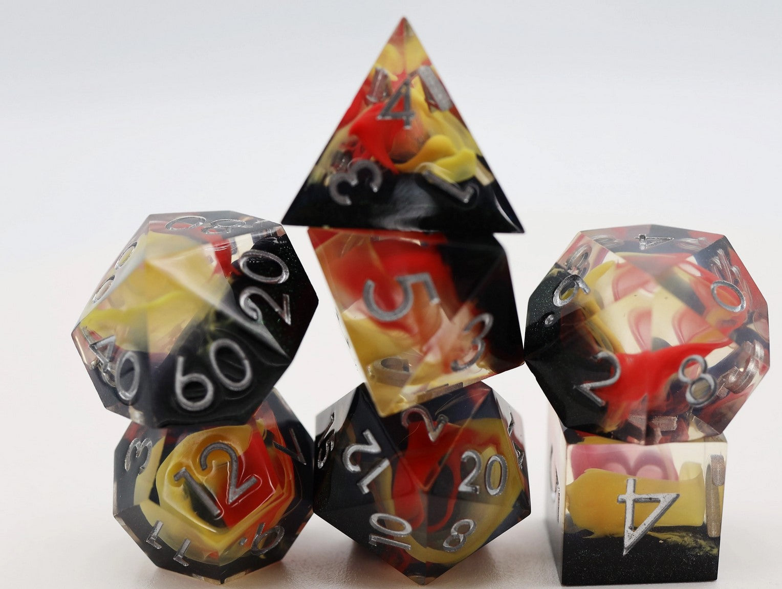 Foam Brain Coral Snake Sharp Edge Resin Poly 7 Dice Set | Odin's Place