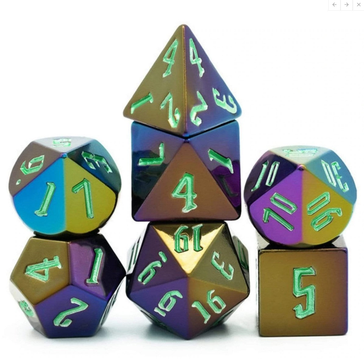 Foam Brain Jumbo Metallic Poly 7 Dice Set | Odin's Place