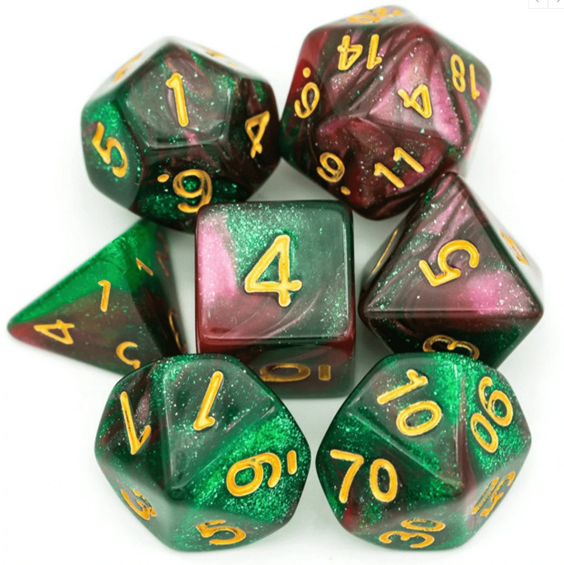 Foam Brain Rose Garden 7 Dice Set | Odin's Place
