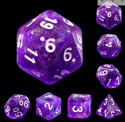 Foam Brain Electric Vibes 7 Dice Set | Odin's Place