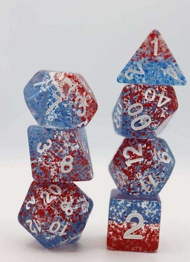 Foam Brain Coral Reef Flag Poly 7 Dice Set | Odin's Place