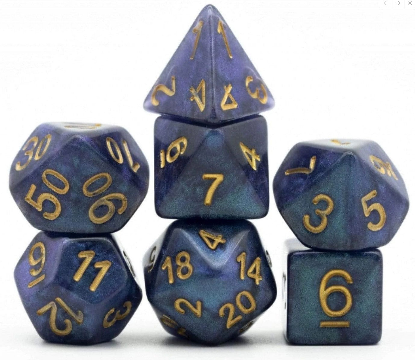 Foam Brain Caribbean Cruise RPG Dice Set | Odin's Place