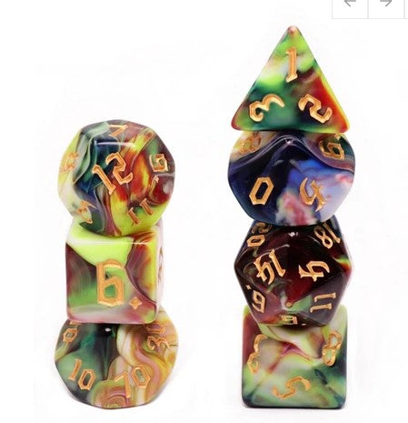 Foam Brain Secret Garden Poly 7 Dice Set | Odin's Place