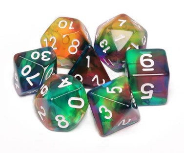 Foam Brain Colorful Wind Poly 7 Dice Set | Odin's Place