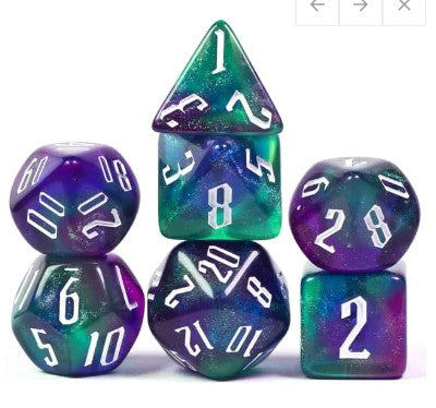 Foam Brain Magician's Twilight Poly 7 Dice Set | Odin's Place