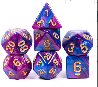 Foam Brain Between Dimensions Poly 7 Dice Set | Odin's Place