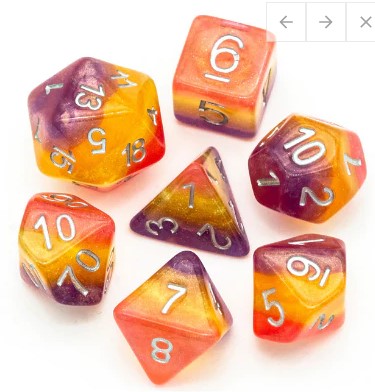 Foam Brain Wyldfire Poly 7 Dice Set | Odin's Place