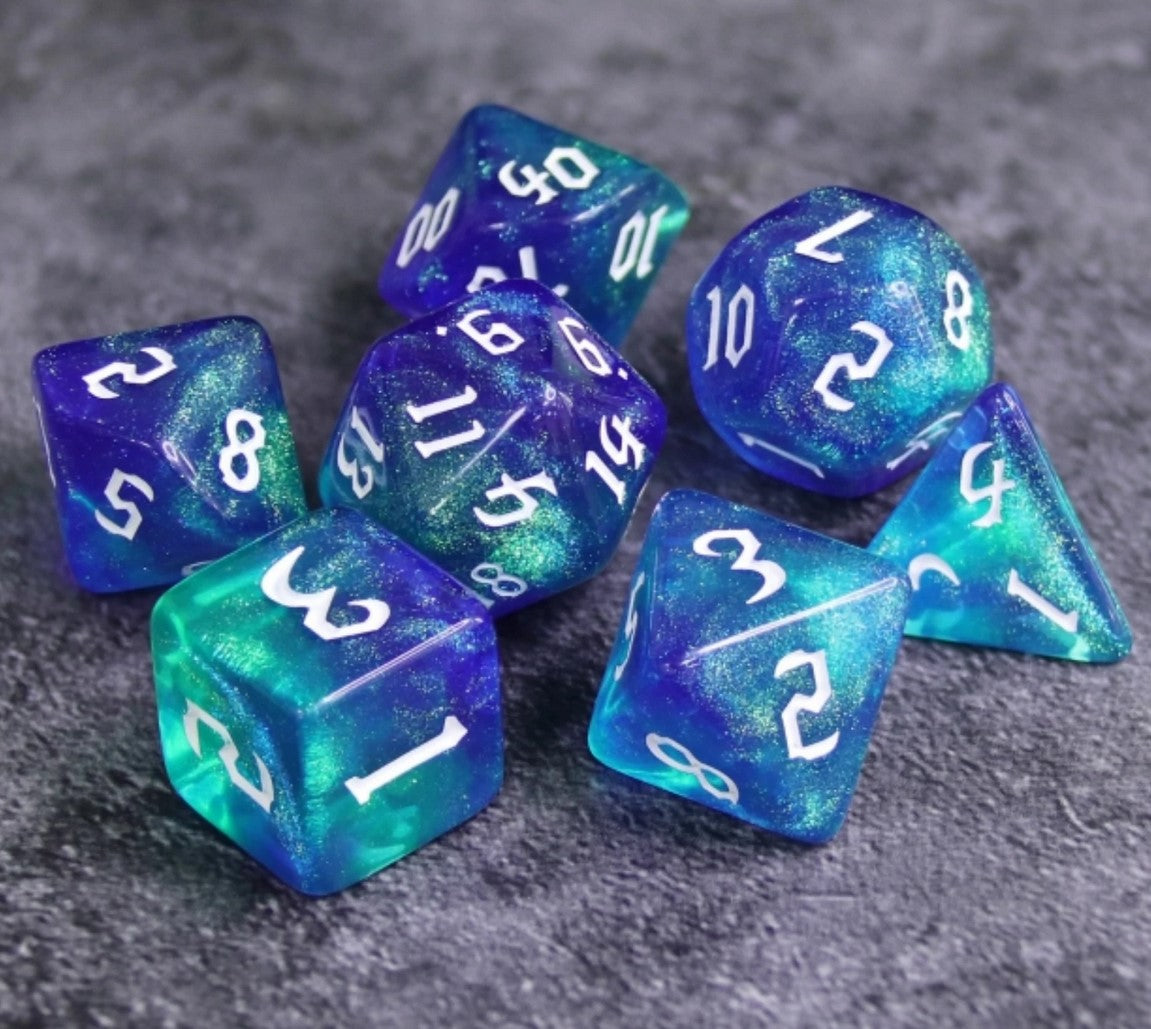 Foam Brain Meteor Storms 7 Dice Set | Odin's Place
