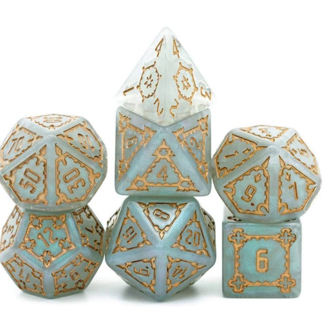 Foam Brain Huge Gray Castle RPG Dice Set | Odin's Place