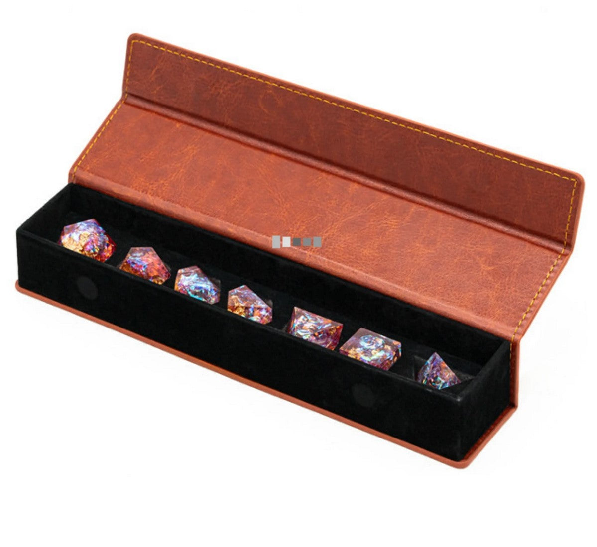 Foam Brain Magnetic Dice Vault: Brown Leatherette | Odin's Place