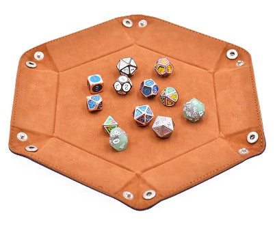 Foam Brain Folding Hexagonal Dice Tray Navy | Odin's Place