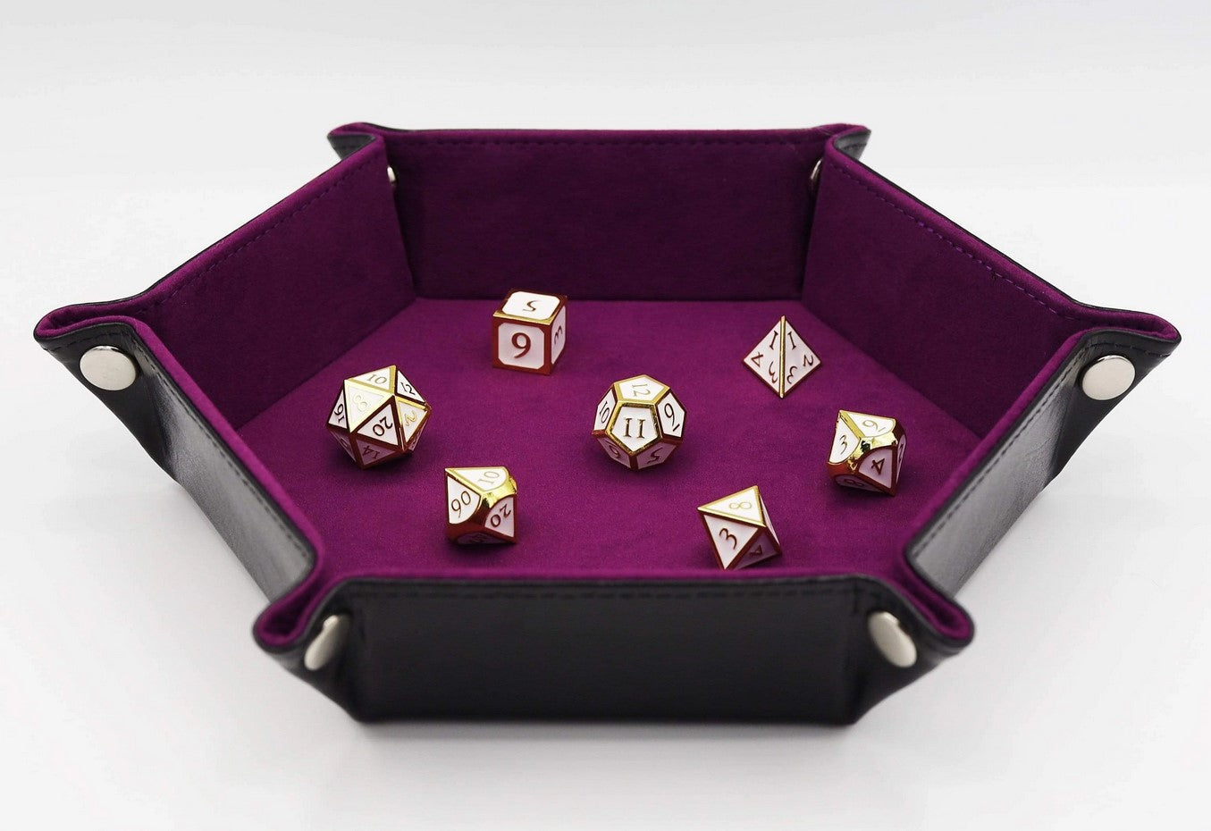 Foam Brain Folding Hexagonal Dice Tray Purple | Odin's Place