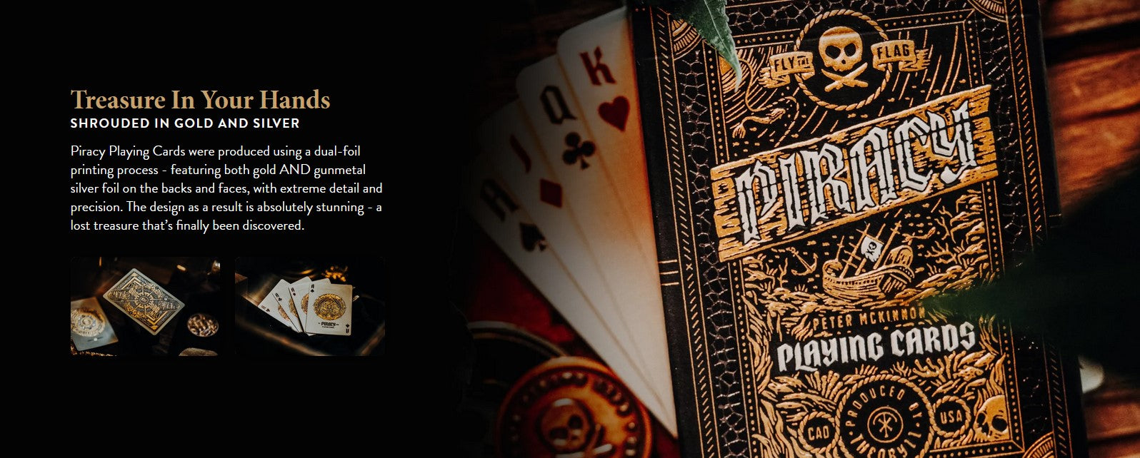 Theroy 11 Piracy Gold Foil Playing Cards | Odin's Place