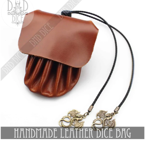 DND Dice Leather Dice Bag & Dice Tray: Dragons/Black | Odin's Place