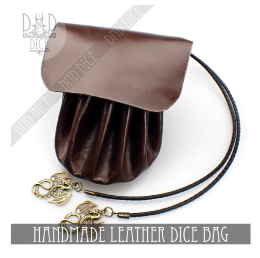 DND Dice Leather Dice Bag & Dice Tray: Dragons/Black | Odin's Place
