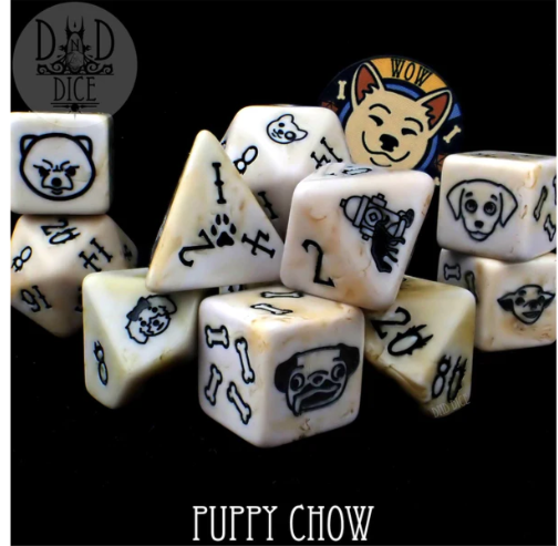 DND Dice 11 Dice Set: Puppy Chow | Odin's Place