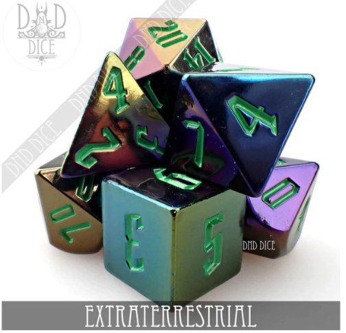 DND Dice Poly 7 Dice Set: Extraterrestrial | Odin's Place