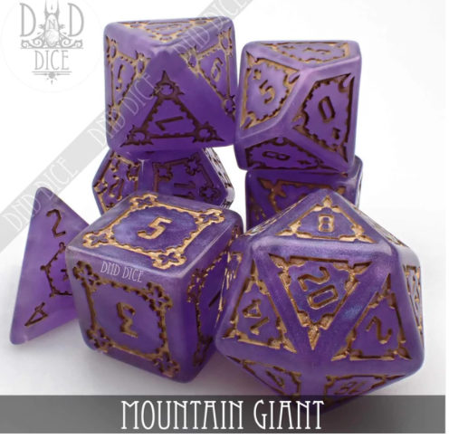 DND Dice Oversized Poly 7 Set: Mountain Giant | Odin's Place