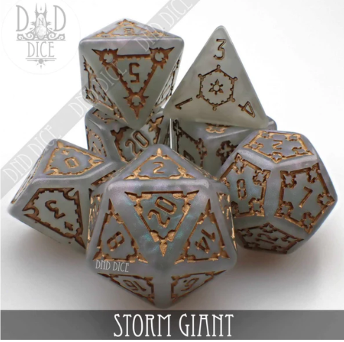 DND Dice Oversized Poly 7 Set: Storm Giant | Odin's Place