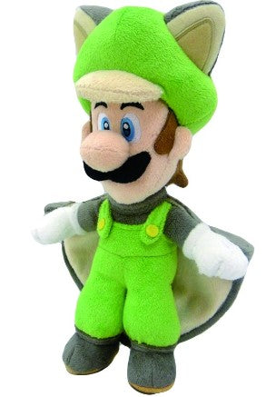 Super Mario Flying Squirrel Luigi 10" Plush | Odin's Place