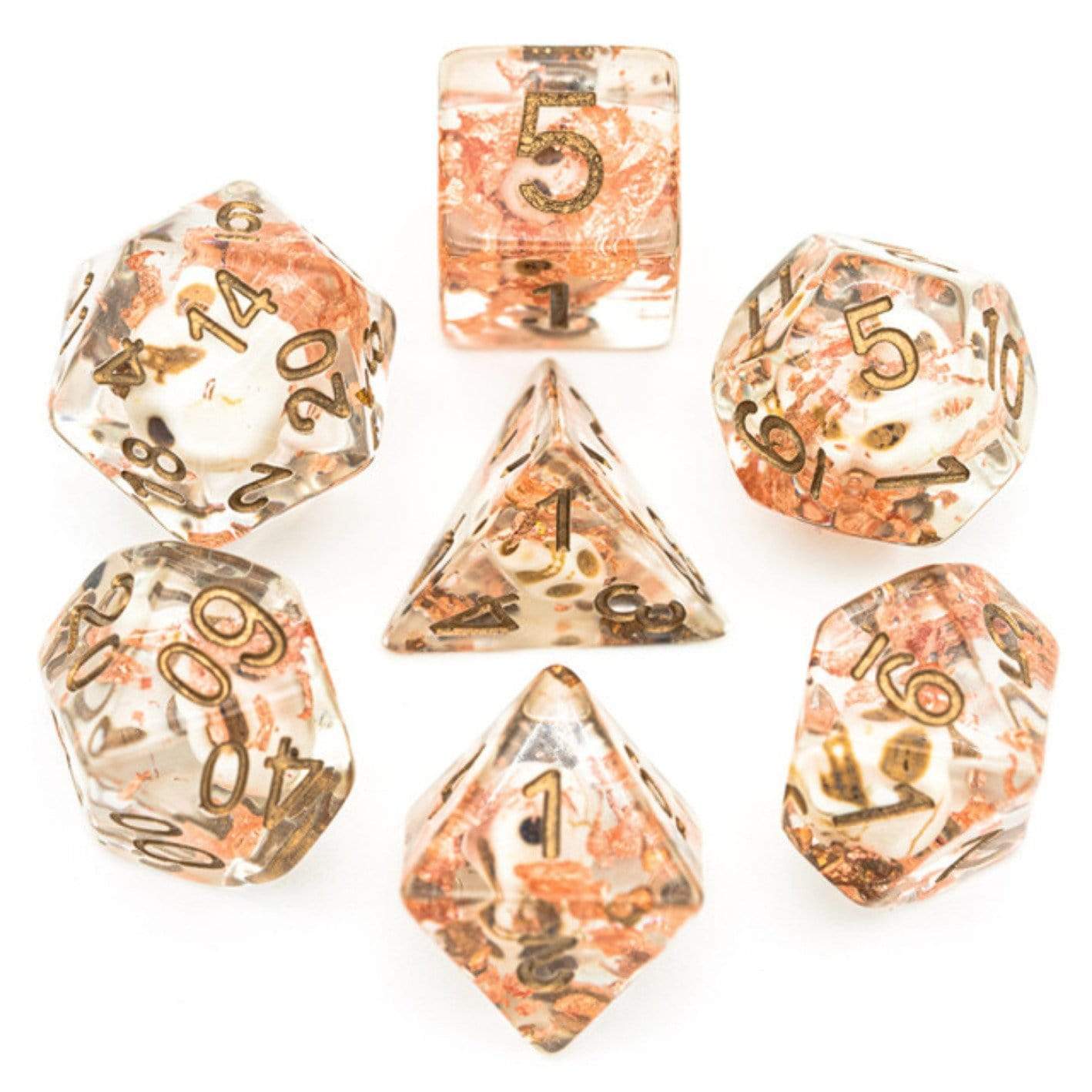 Foam Brain Copper Foil RPG Dice Set | Odin's Place