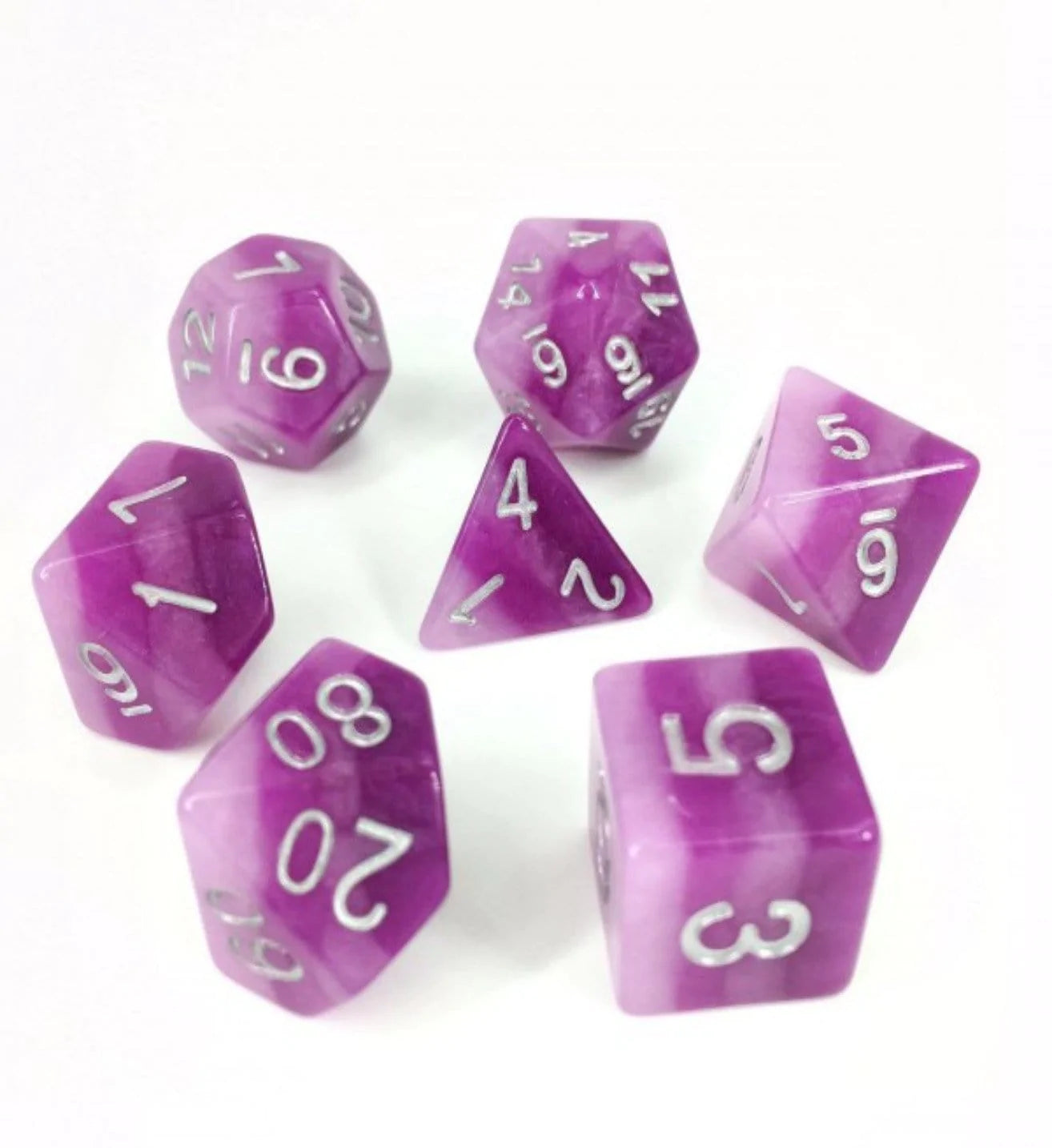 Foam Brain Purple Layer Poly 7 Dice Set | Odin's Place