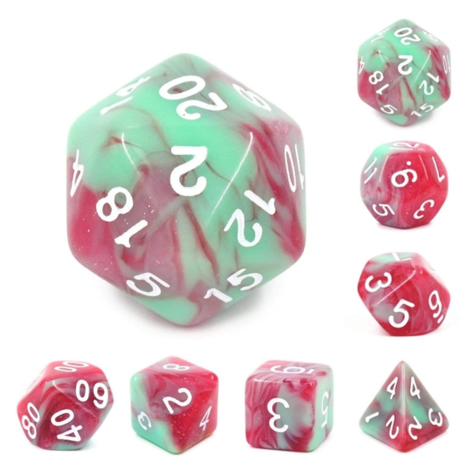 Foam Brain Strawberry Creme RPG Dice Set | Odin's Place