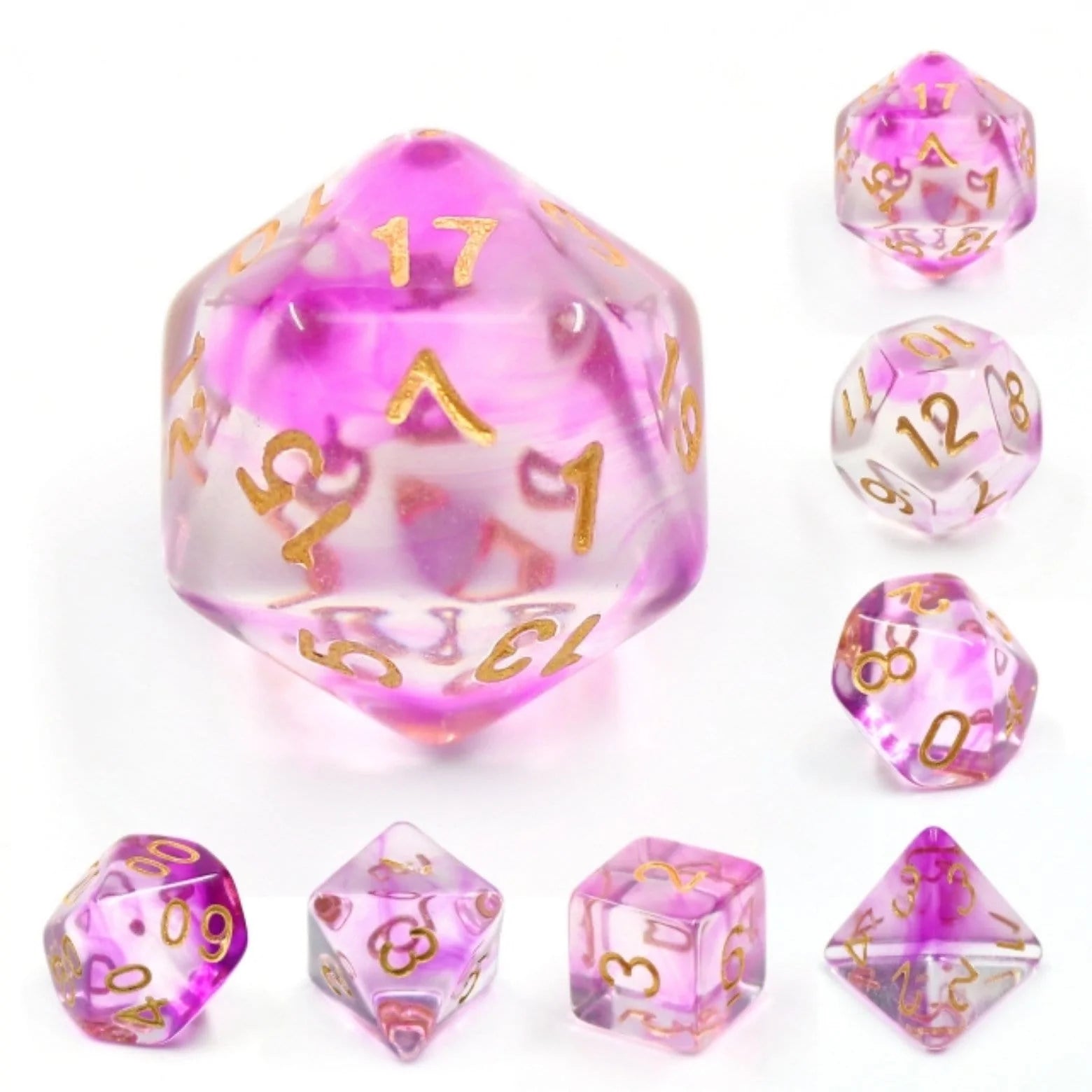 Foam Brain Purple Smoke Poly 7 Dice Set | Odin's Place