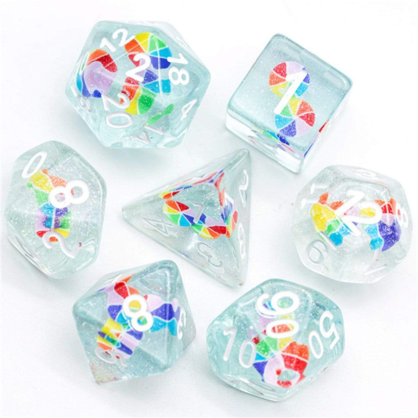 Foam Brain Pinwheel RPG Dice Set | Odin's Place