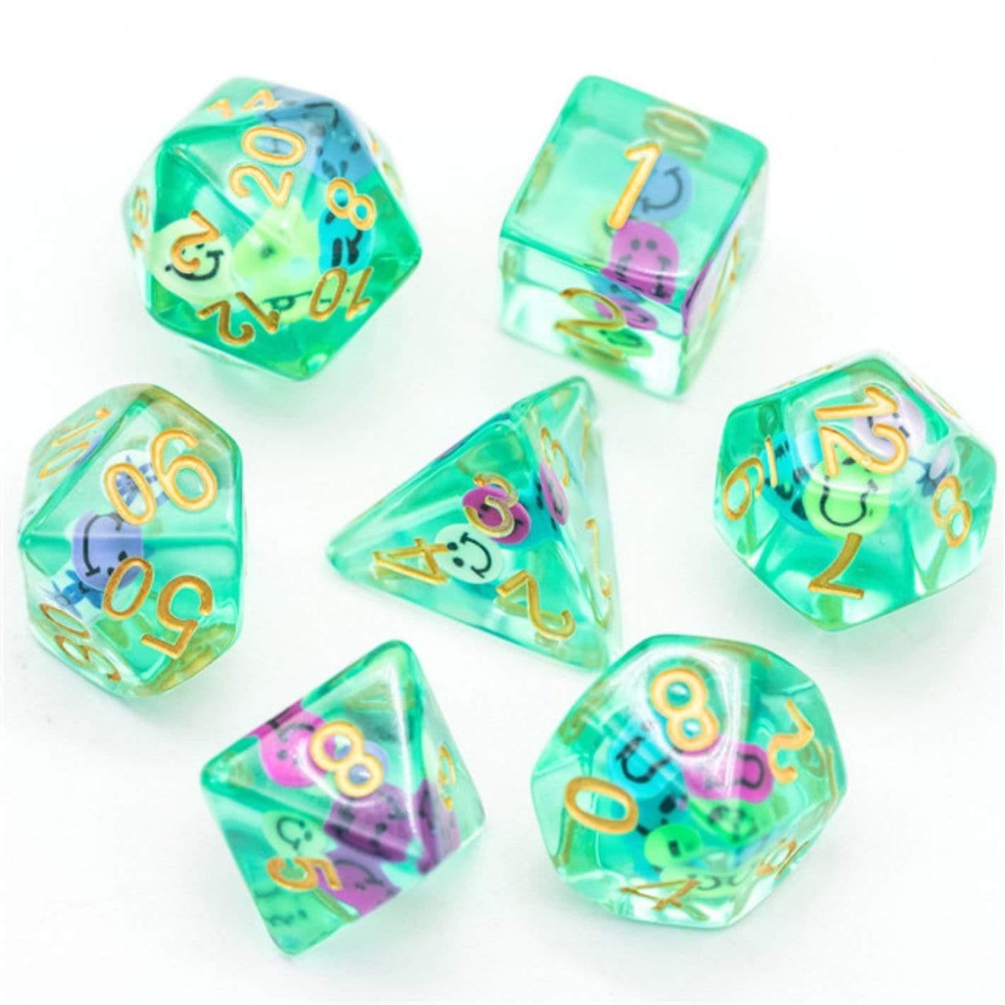 Foam Brain Smiley RPG Dice Set | Odin's Place