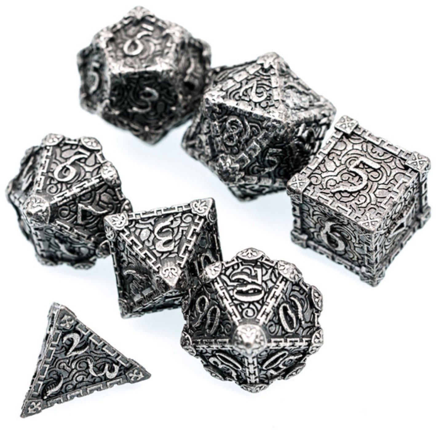 Foam Brain Dagger of Venom: Silver Poly 7 Dice Set | Odin's Place