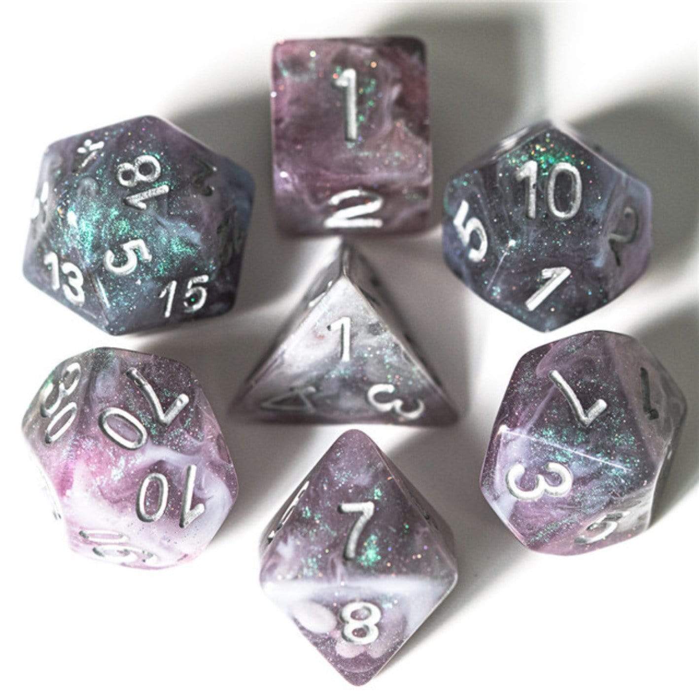 Foam Brain Aurora Borealis Poly 7 Dice Set | Odin's Place