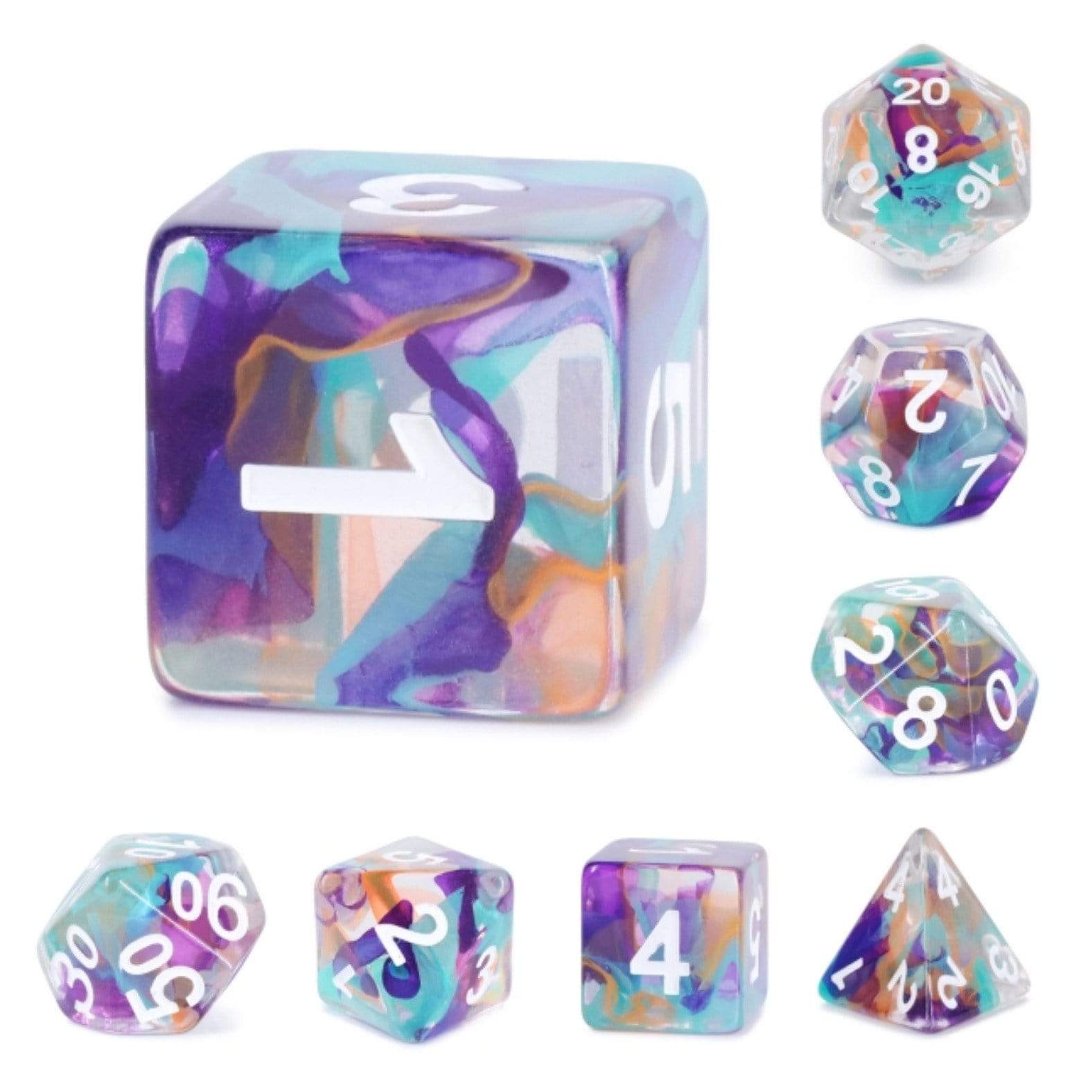 Foam Brain Unknown Land Ribbon RPG Dice Set | Odin's Place