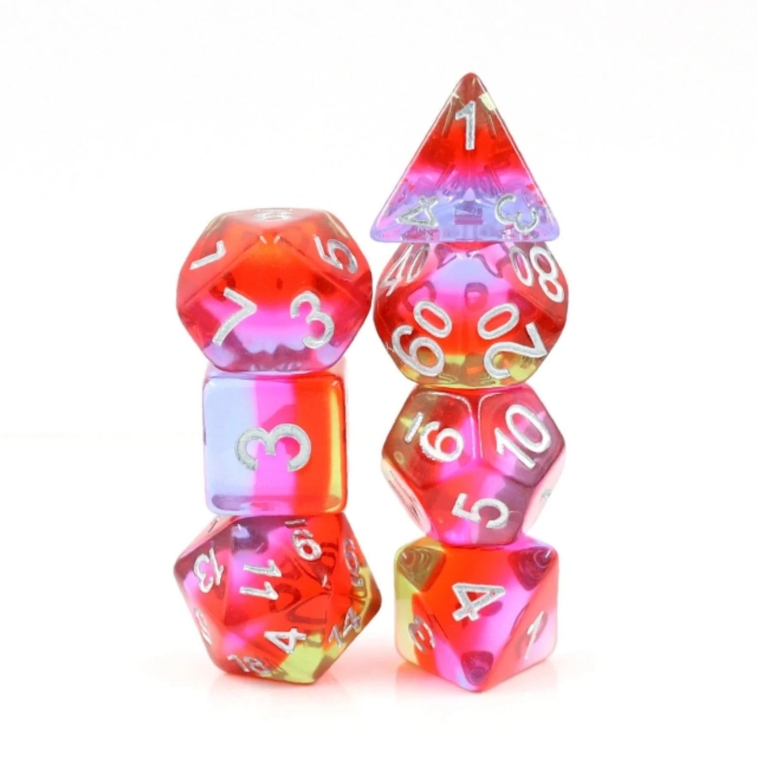 Foam Brain Pomegranate Poly 7 Dice Set | Odin's Place