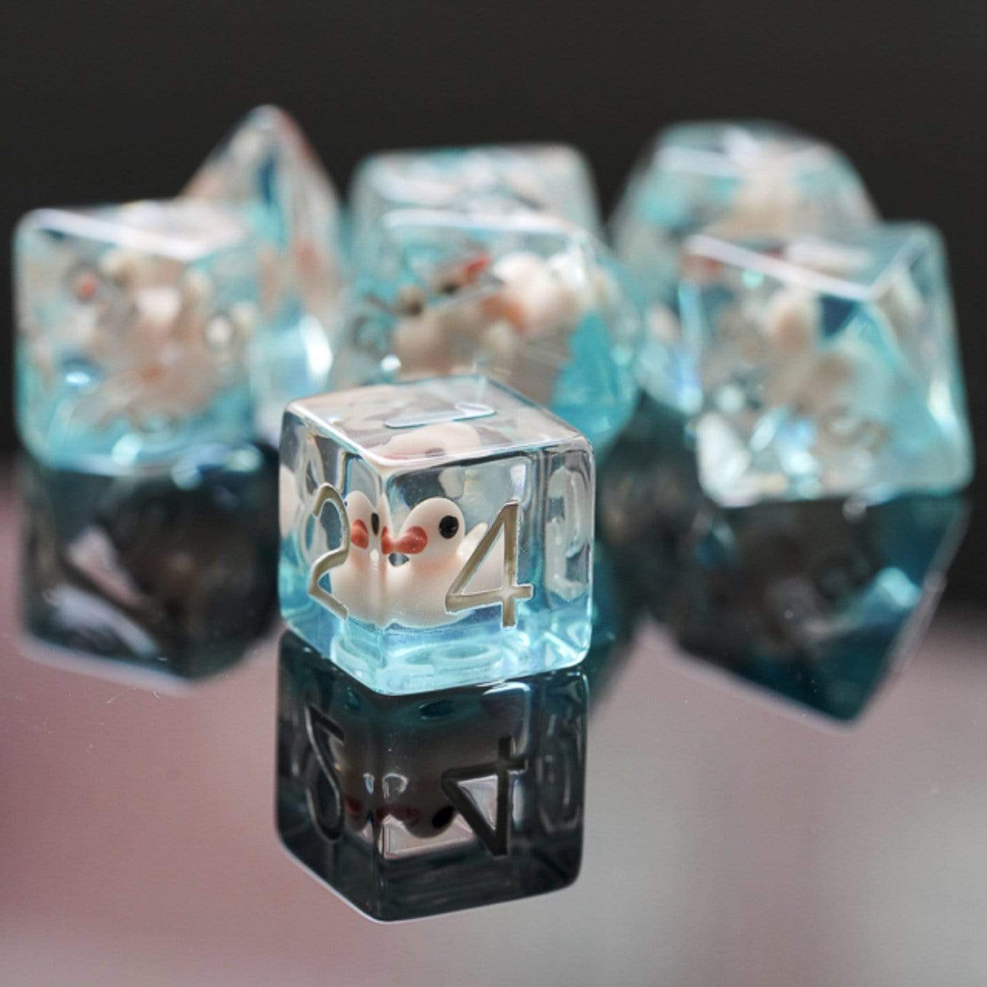 Foam Brain Pink Duck RPG Dice Set | Odin's Place
