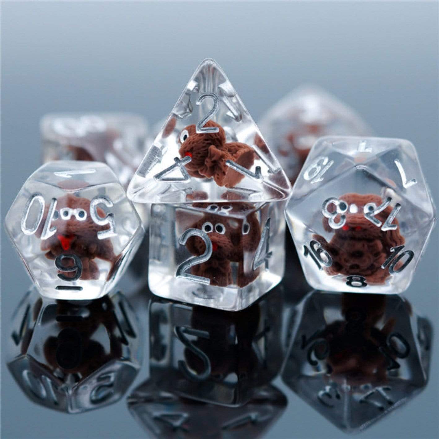 Foam Brain Fluffy Puppy Poly 7 RPG Dice Set | Odin's Place