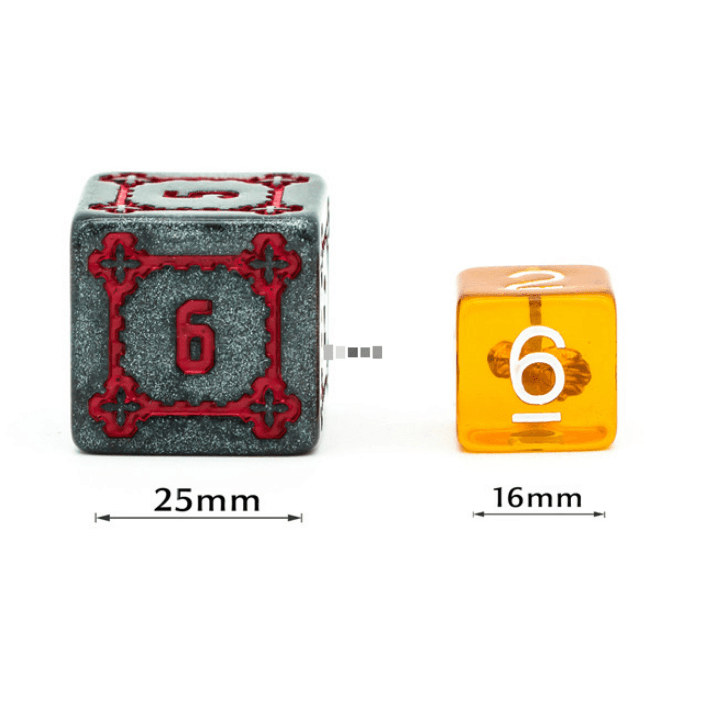 Foam Brain Huge Black Castle RPG Dice Set | Odin's Place