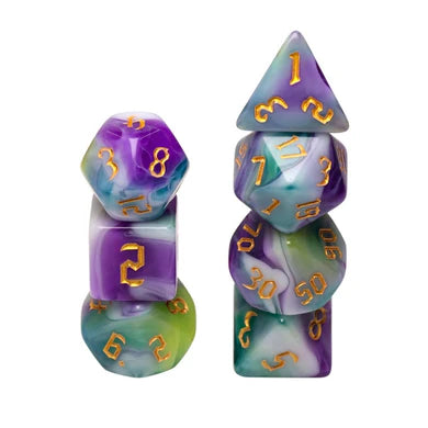 Foam Brain Poly 7 Dice Set: Siberian Iris | Odin's Place