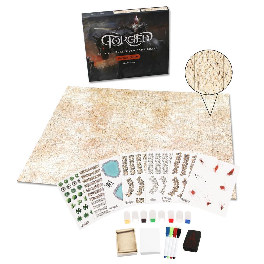 Forged Gaming Deluxe Skirmish Edition 26" x 22" Dry Erase Battle Board Dirt | Odin's Place