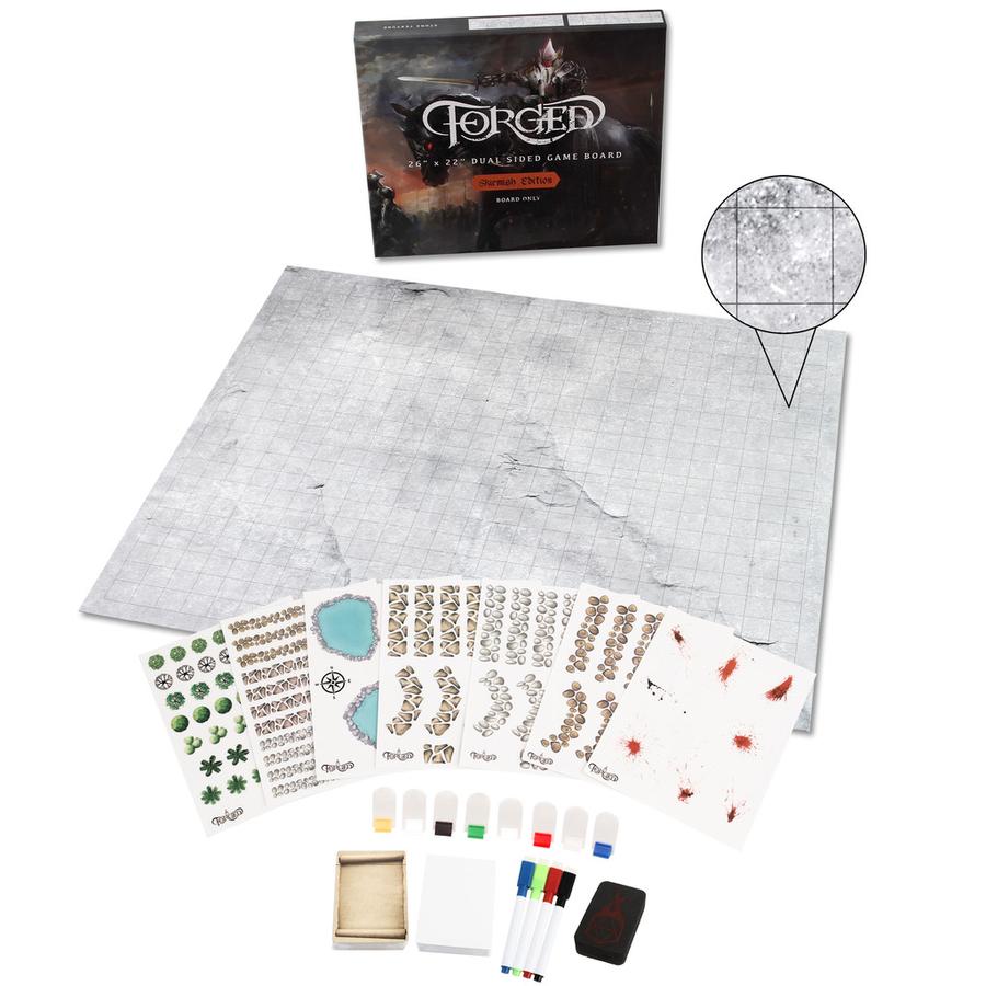 Forged Gaming Deluxe Skirmish Edition 26" x 22" Dry Erase Battle Board Stone | Odin's Place
