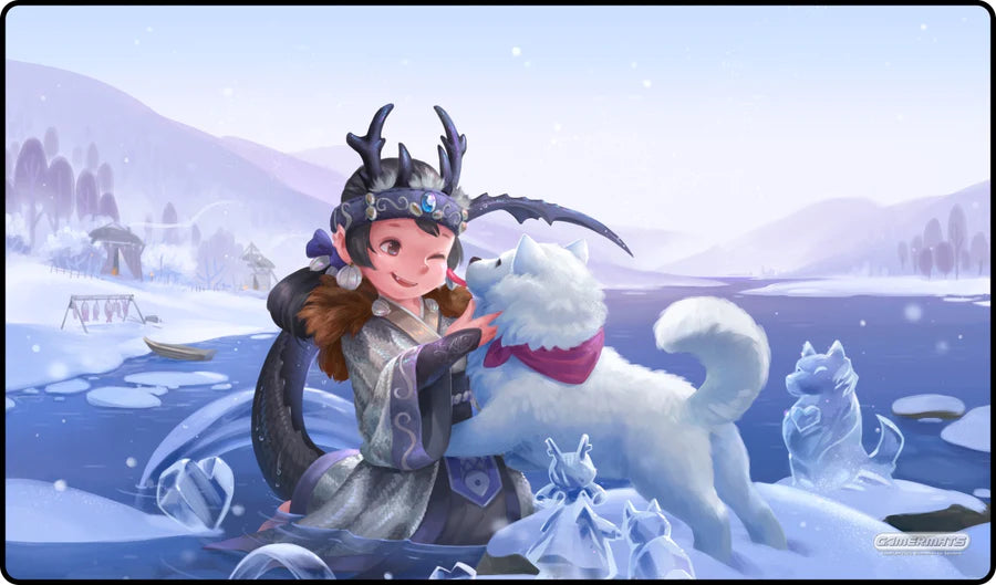 Gamermats Playmat: Snow Day Stitched | Odin's Place