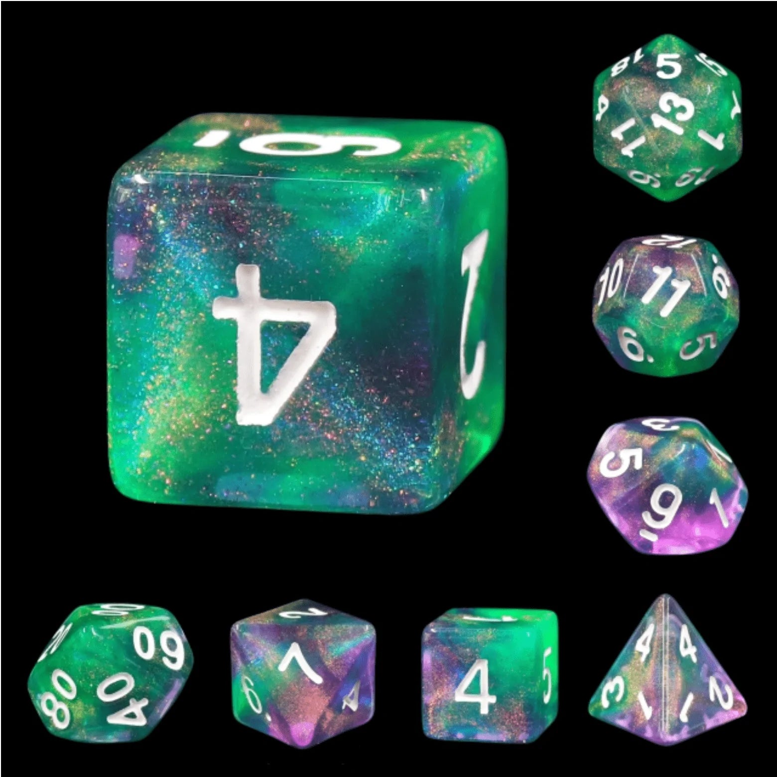 Foam Brain Sour Grapes Poly 7 Dice Set | Odin's Place
