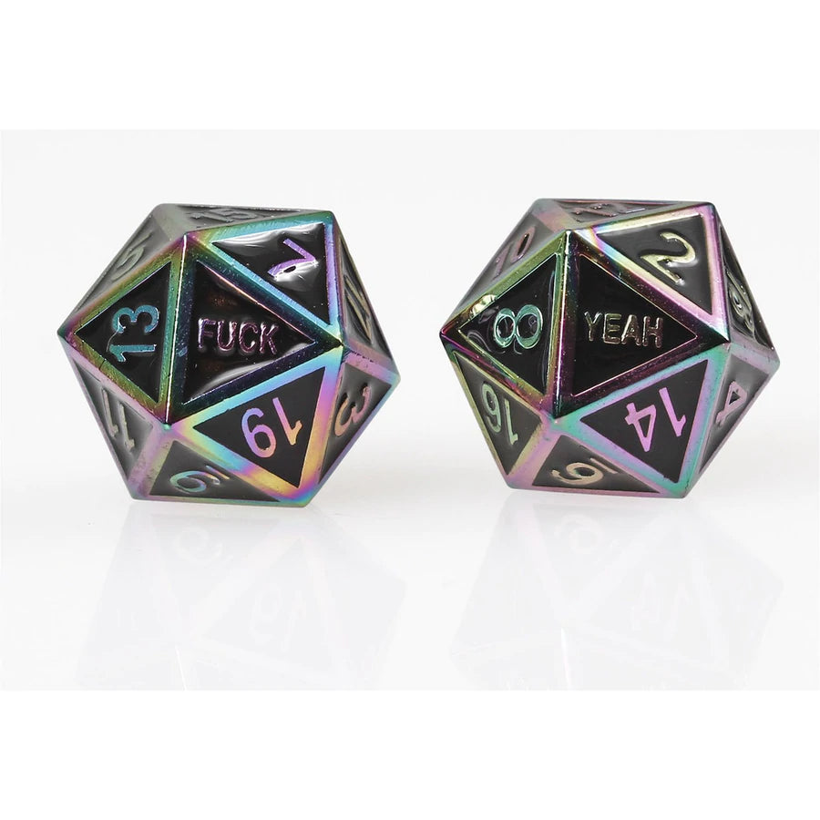 Forged Gaming F*ck Yeah Poly 7 Metal Dice Set | Odin's Place