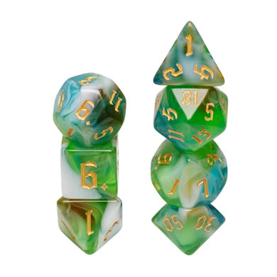 Foam Brain Poly 7 Dice Set: Spring Breeze | Odin's Place