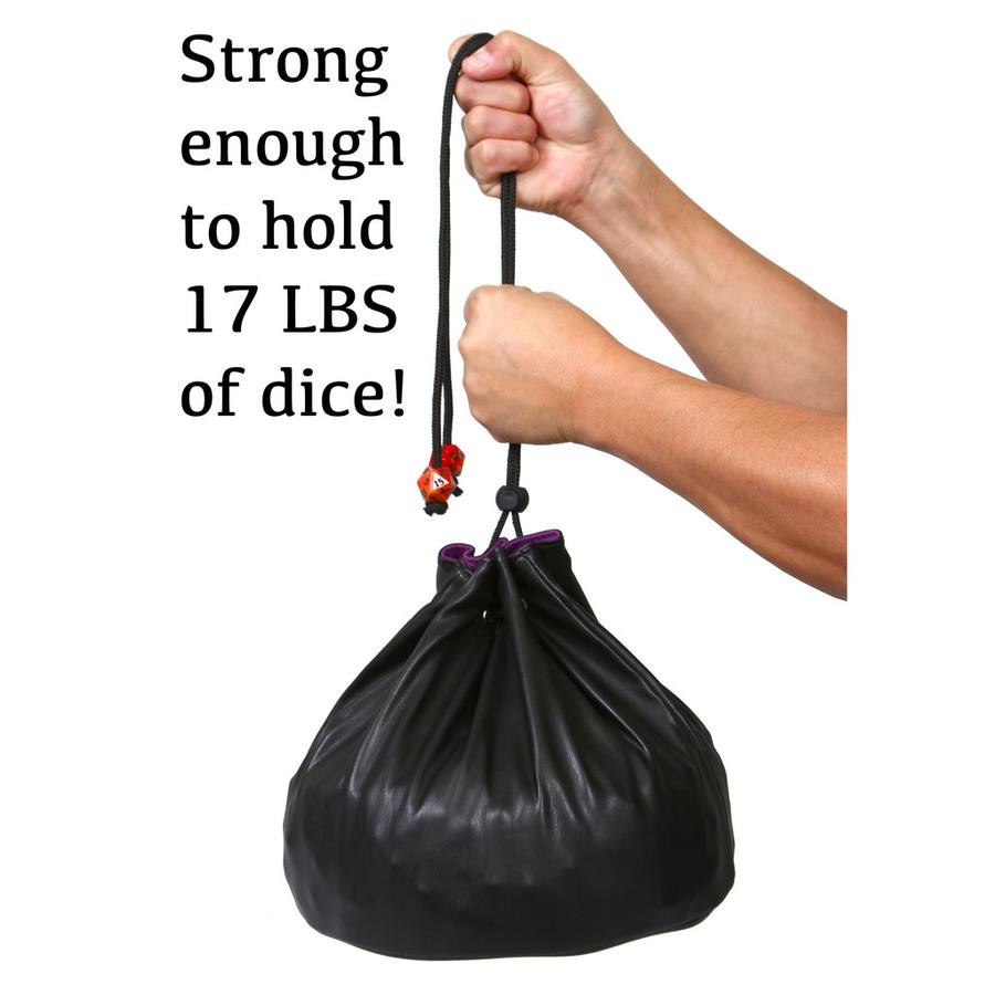 Forged Gaming Pouch of the Endless Hoard Dice Bag Black with Gray | Odin's Place